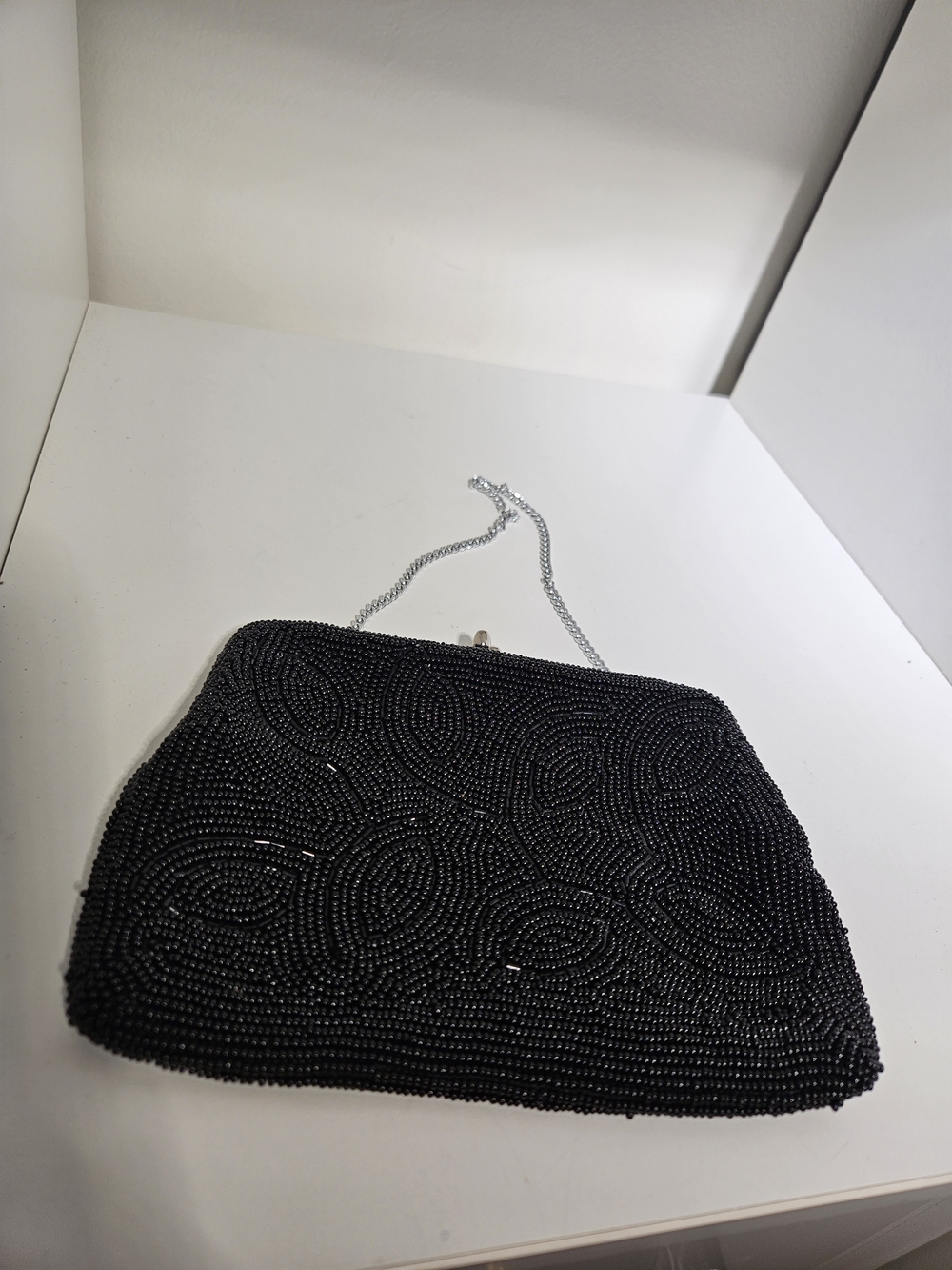 Black Beaded Evening Bag